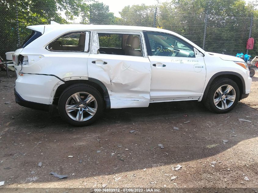 2014 TOYOTA HIGHLANDER HYBRID LIMITED - 5TDDCRFHXES006175