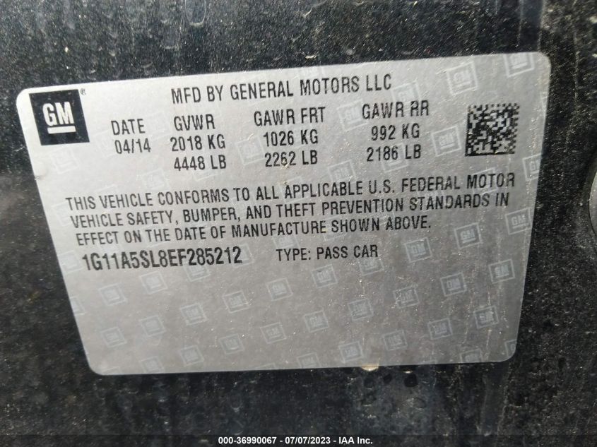 2014 CHEVROLET MALIBU LS - 1G11A5SL8EF285212