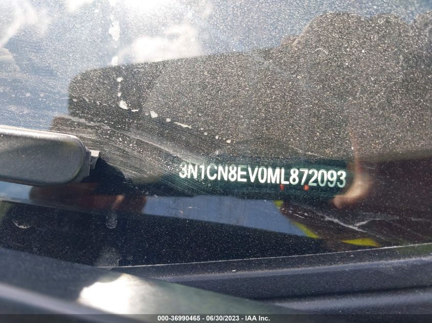 2021 NISSAN VERSA SV - 3N1CN8EV0ML872093