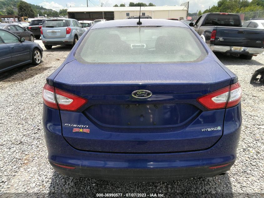 2015 FORD FUSION S HYBRID - 3FA6P0UU8FR116516