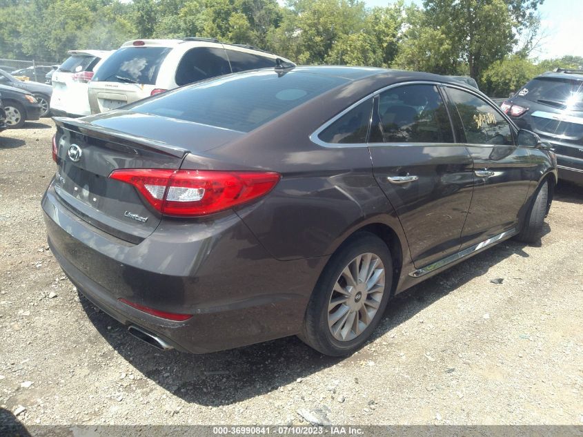 2015 HYUNDAI SONATA 2.4L LIMITED - 5NPE34AF0FH143257