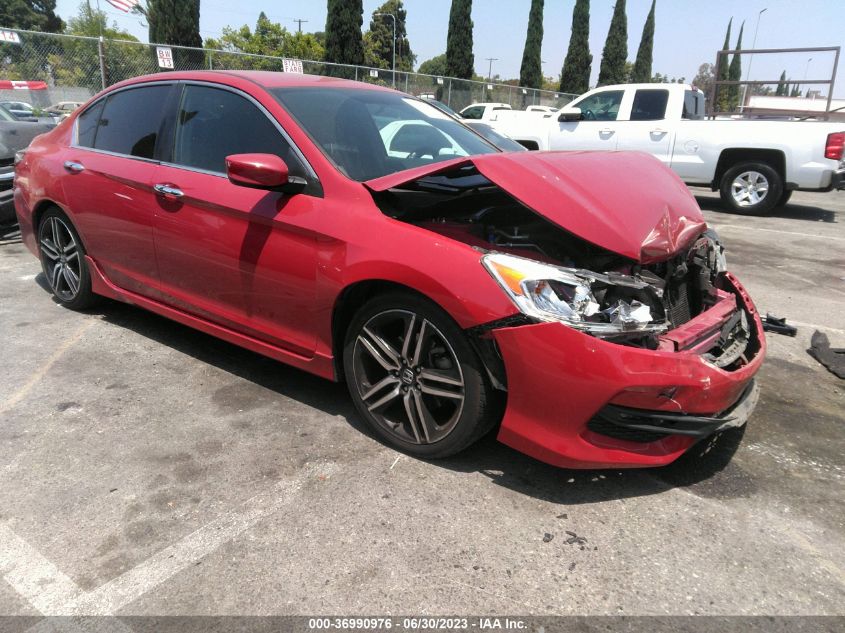 2016 HONDA ACCORD SEDAN SPORT - 1HGCR2F55GA136972
