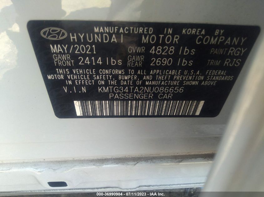 2022 GENESIS G70 2.0T - KMTG34TA2NU086656