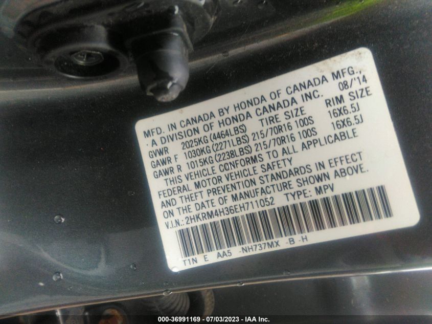 2014 HONDA CR-V LX - 2HKRM4H36EH711052