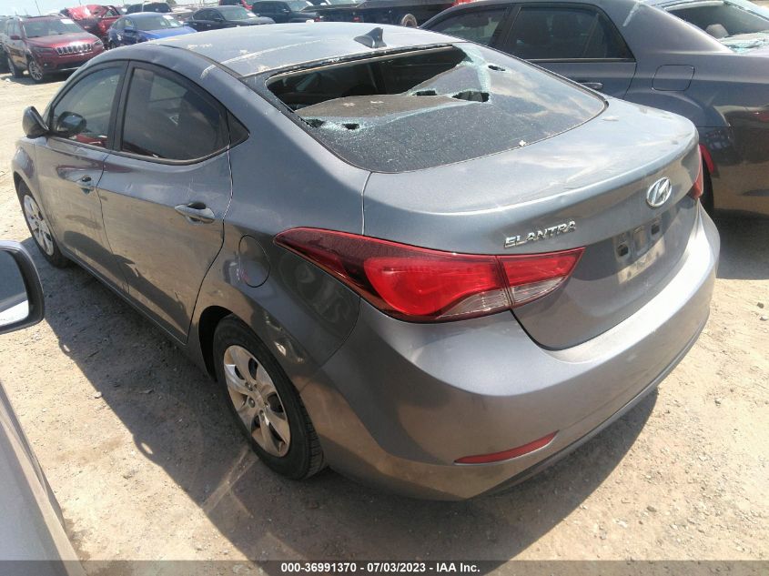 2016 HYUNDAI ELANTRA SE - KMHDH4AE1GU619281