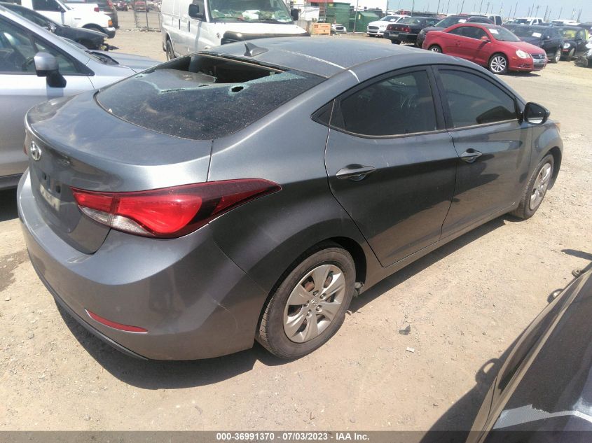 2016 HYUNDAI ELANTRA SE - KMHDH4AE1GU619281