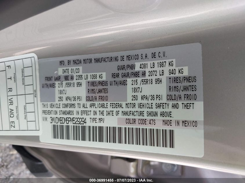 2023 MAZDA CX-30 2.5 S PREMIUM PACKAGE - 3MVDMBDM6PM529294