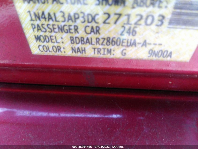 2013 NISSAN ALTIMA 2.5 S - 1N4AL3AP3DC271203