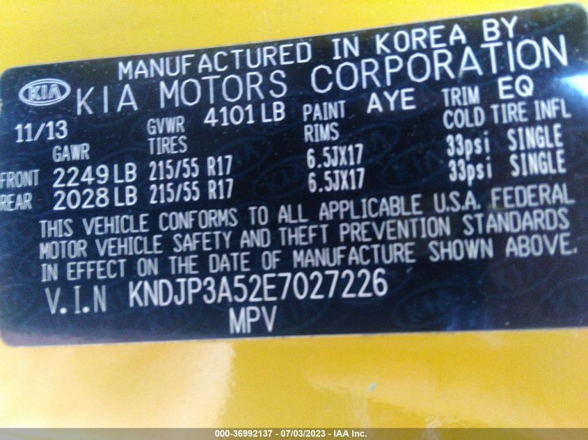 2014 KIA SOUL + - KNDJP3A52E7027226