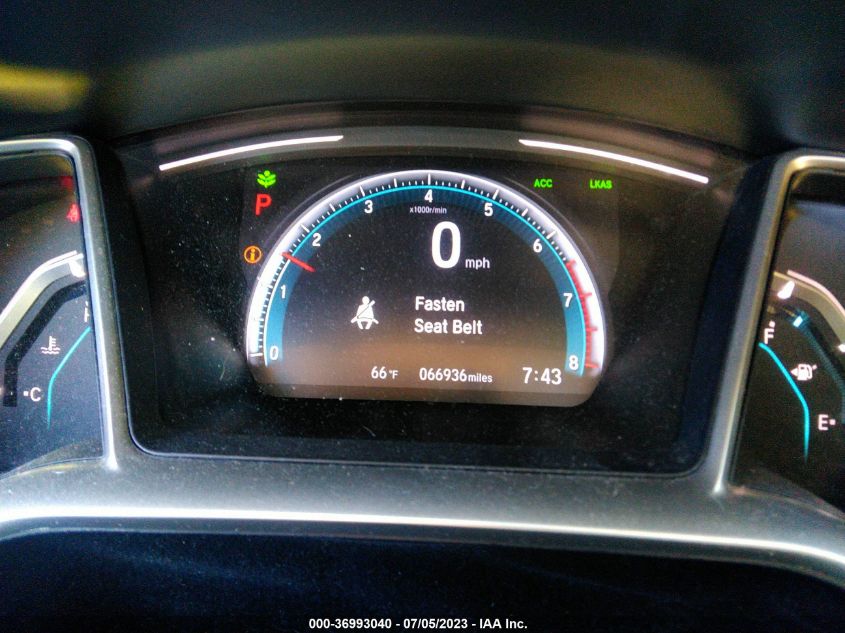 2019 HONDA CIVIC SEDAN EX - 19XFC1F3XKE206154