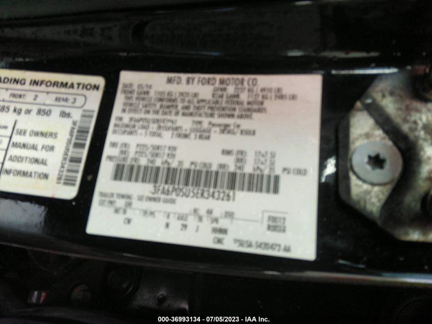2014 FORD FUSION ENERGI TITANIUM - 3FA6P0SU5ER343261