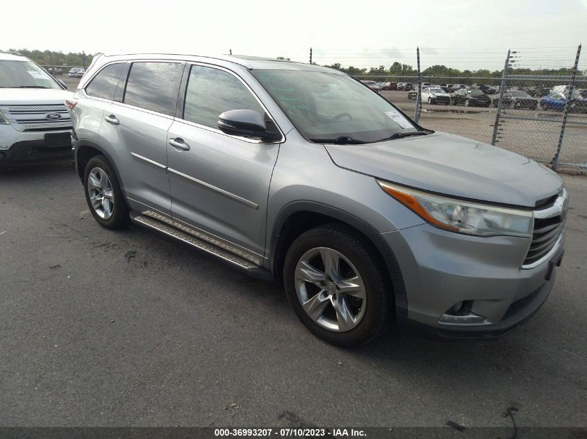 2014 TOYOTA HIGHLANDER LIMITED - 5TDYKRFH8ES026767