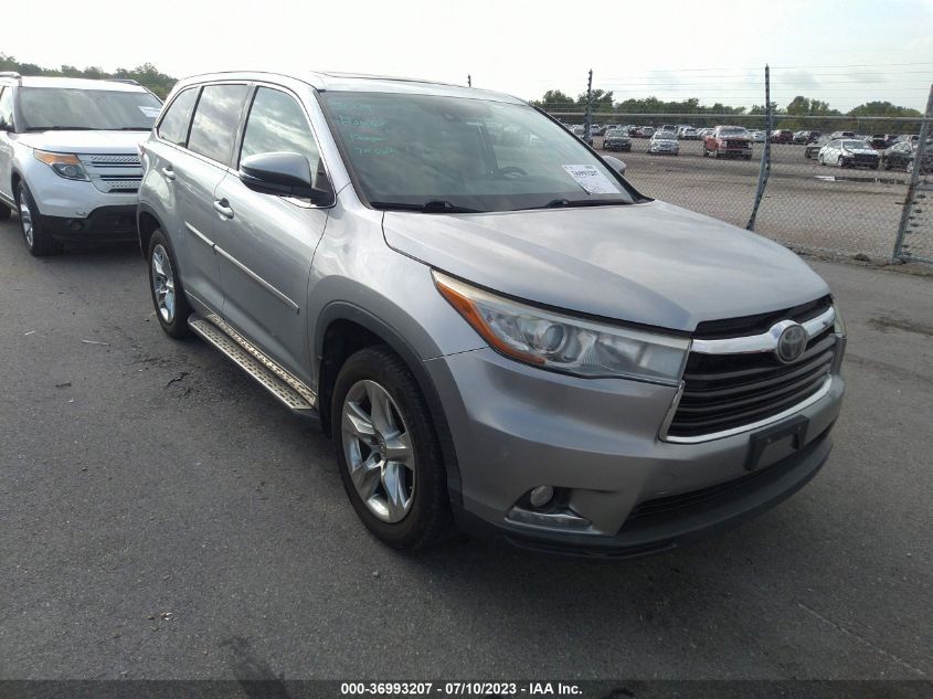 2014 TOYOTA HIGHLANDER LIMITED - 5TDYKRFH8ES026767