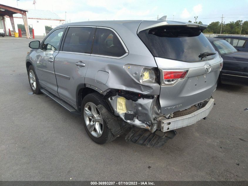 2014 TOYOTA HIGHLANDER LIMITED - 5TDYKRFH8ES026767