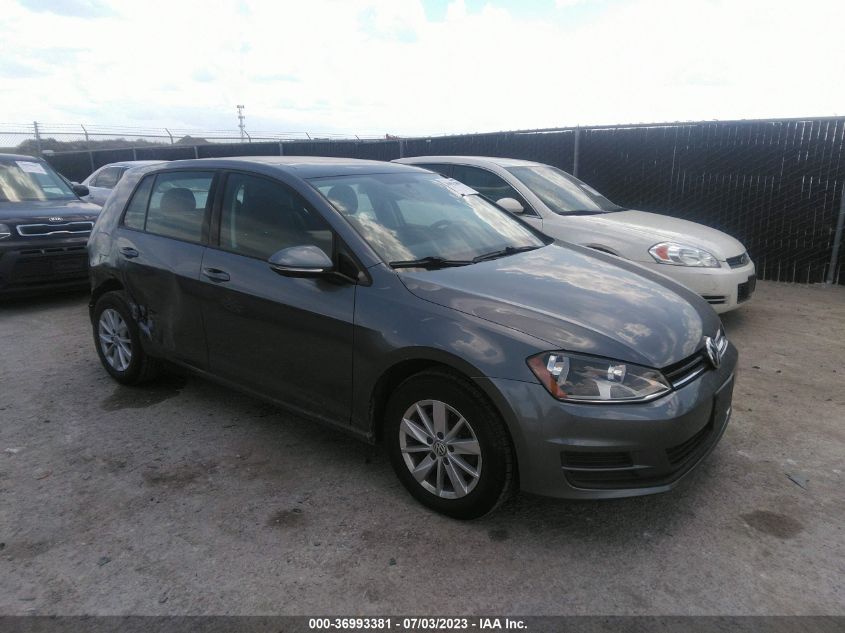 2015 VOLKSWAGEN GOLF TSI S W/SUNROOF - 3VW217AUXFM029315