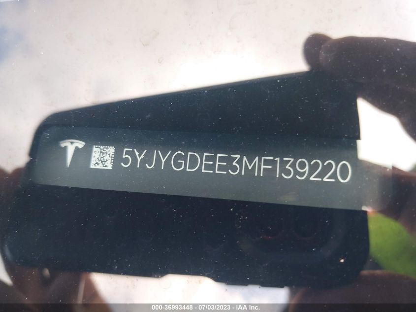 2021 TESLA MODEL Y LONG RANGE - 5YJYGDEE3MF139220