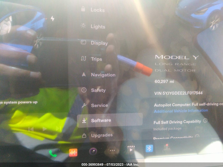 VIN 5YJYGDEE2LF017544 2020 TESLA MODEL Y LONG RANGE