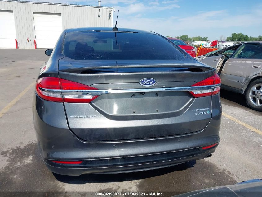 2017 FORD FUSION HYBRID - 3FA6P0RUXHR285772