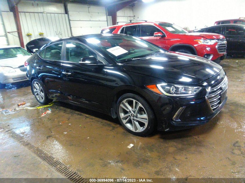 2017 HYUNDAI ELANTRA LIMITED - KMHD84LF3HU279106