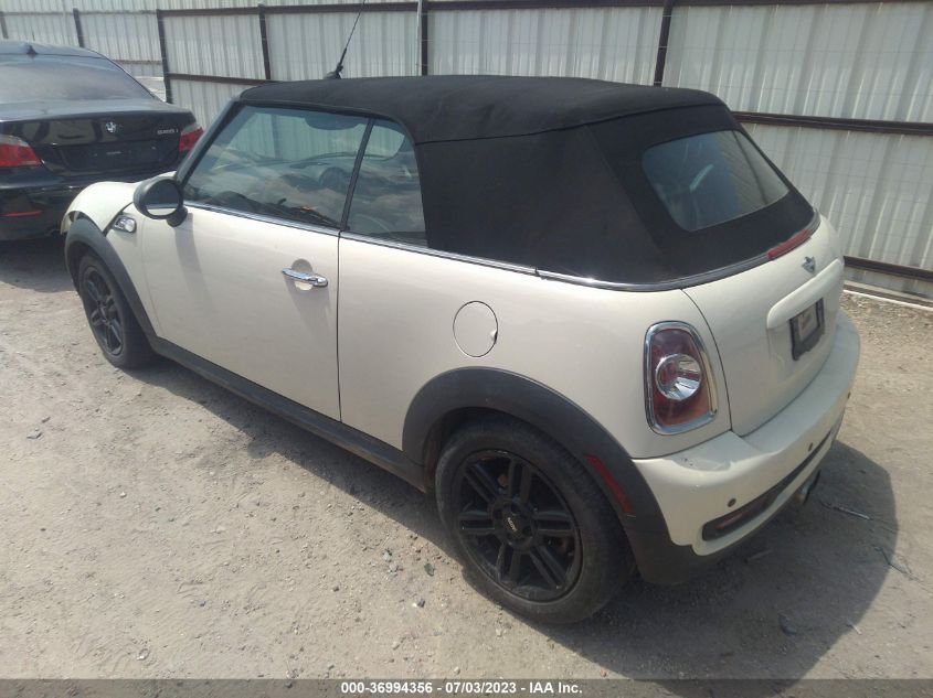 2013 MINI COOPER CONVERTIBLE S WMWZP3C51DT551387