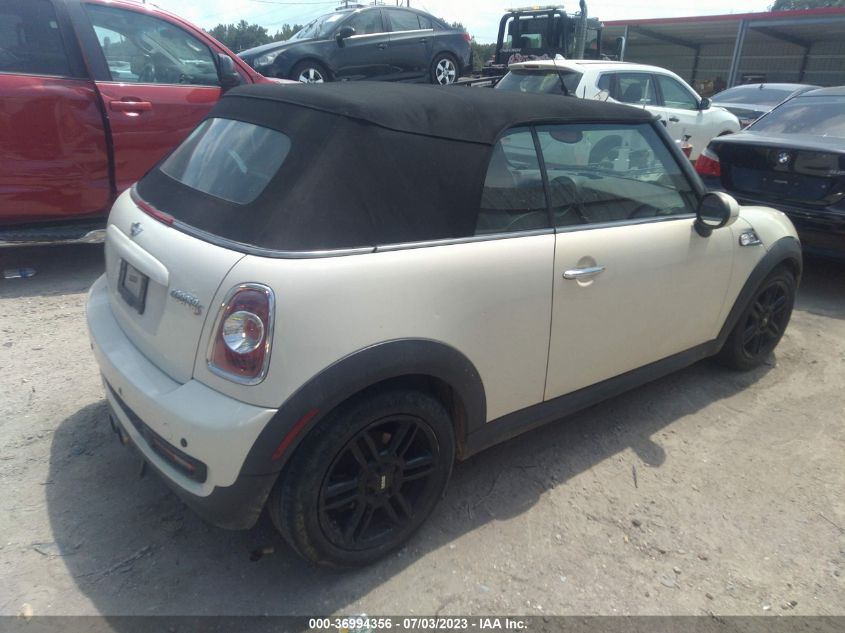 2013 MINI COOPER CONVERTIBLE S WMWZP3C51DT551387