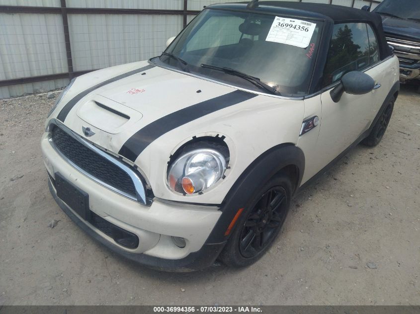 2013 MINI COOPER CONVERTIBLE S WMWZP3C51DT551387
