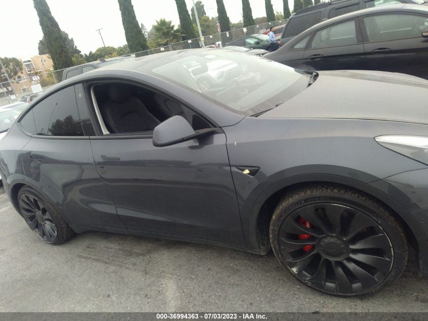 2022 TESLA MODEL Y PERFORMANCE - 7SAYGDEF8NF492744