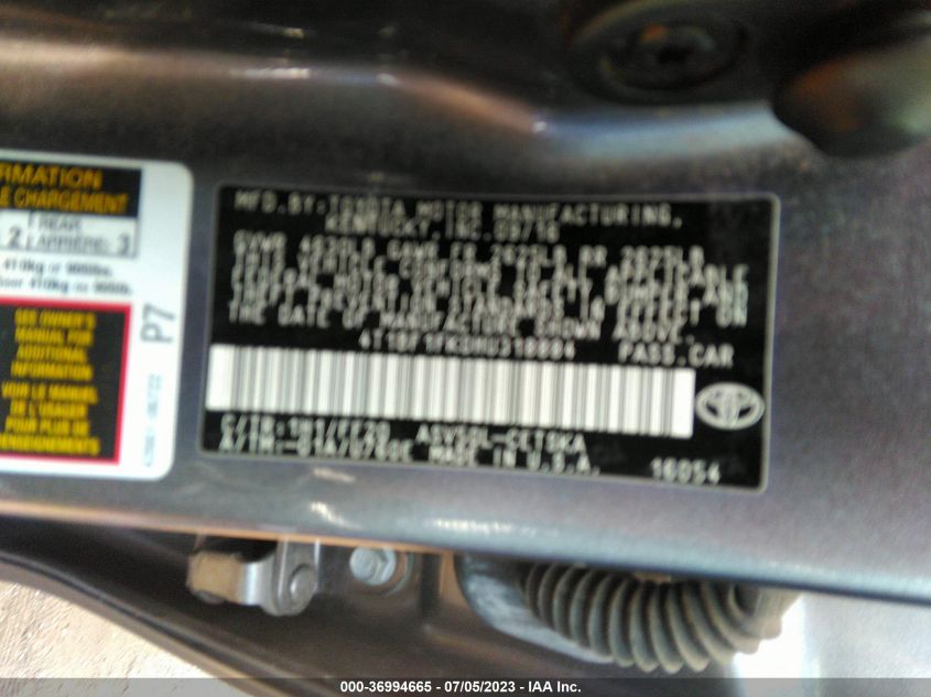 2017 TOYOTA CAMRY XLE/SE/LE/XSE - 4T1BF1FK0HU318884