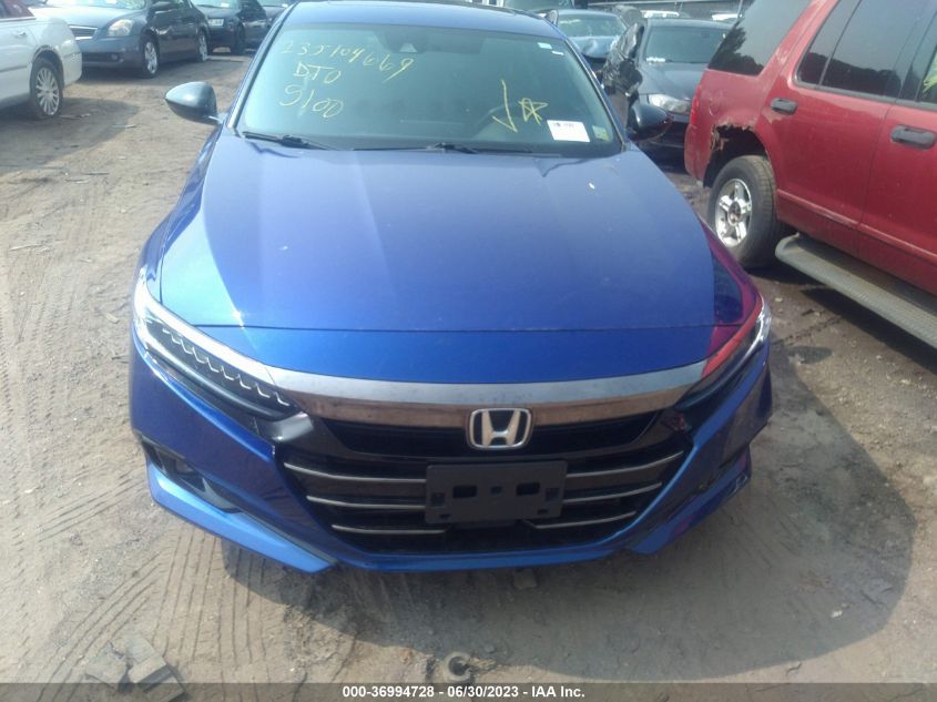 2021 HONDA ACCORD SEDAN SPORT - 1HGCV2F37MA004480