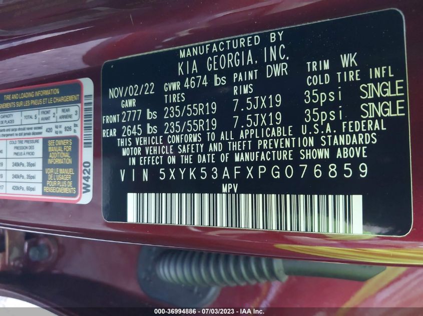 2023 KIA SPORTAGE SX-PRESTIGE - 5XYK53AFXPG076859