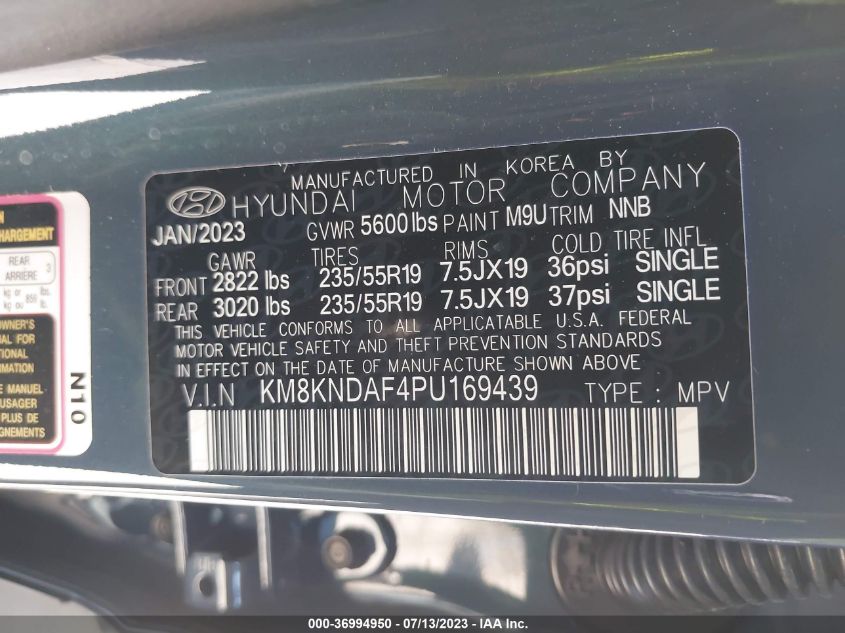 2023 HYUNDAI IONIQ 5 SEL - KM8KNDAF4PU169439