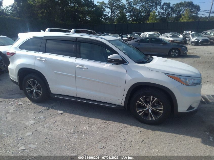 2016 TOYOTA HIGHLANDER XLE - 5TDJKRFH9GS269007