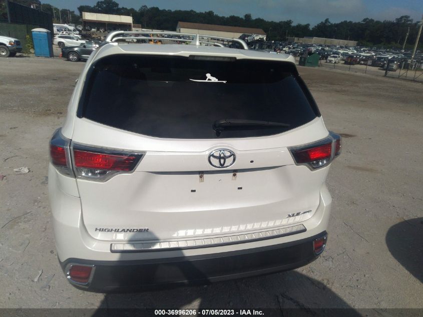 2016 TOYOTA HIGHLANDER XLE - 5TDJKRFH9GS269007