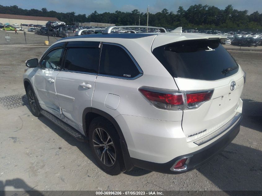 2016 TOYOTA HIGHLANDER XLE - 5TDJKRFH9GS269007