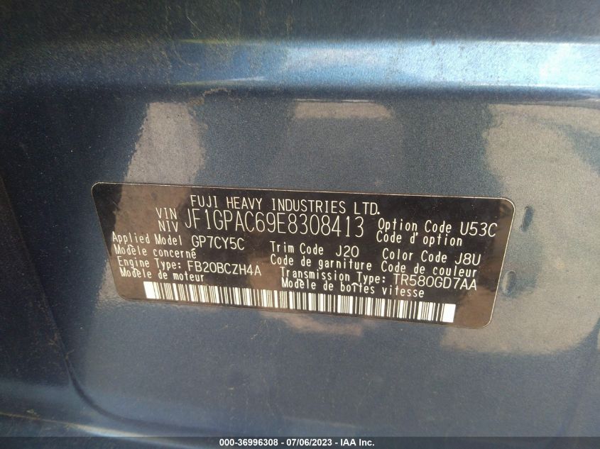 2014 SUBARU IMPREZA WAGON 2.0I PREMIUM - JF1GPAC69E8308413