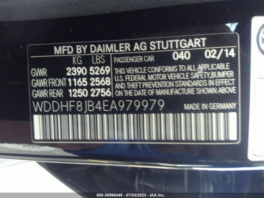 2014 MERCEDES-BENZ E 350 4MATIC - WDDHF8JB4EA979979