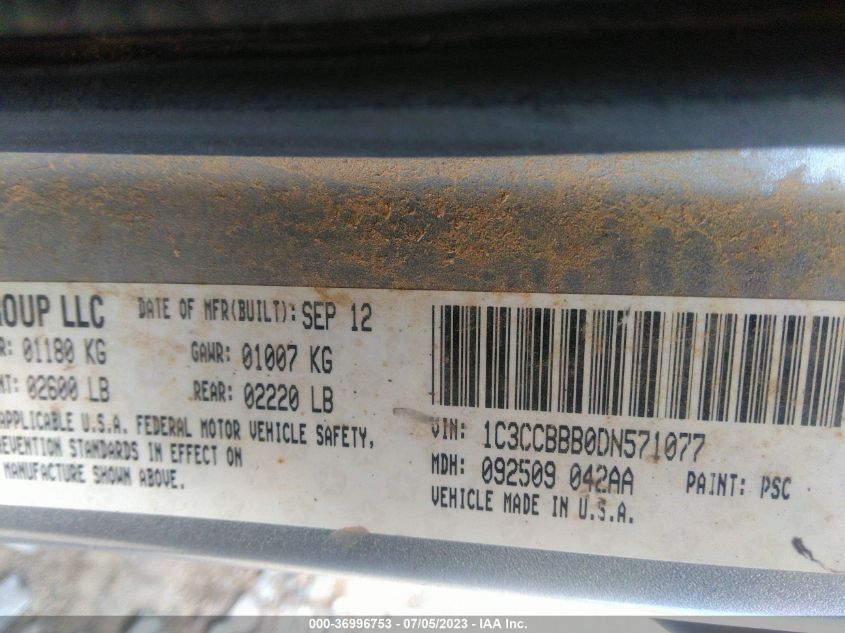 2013 CHRYSLER 200 TOURING - 1C3CCBBB0DN571077