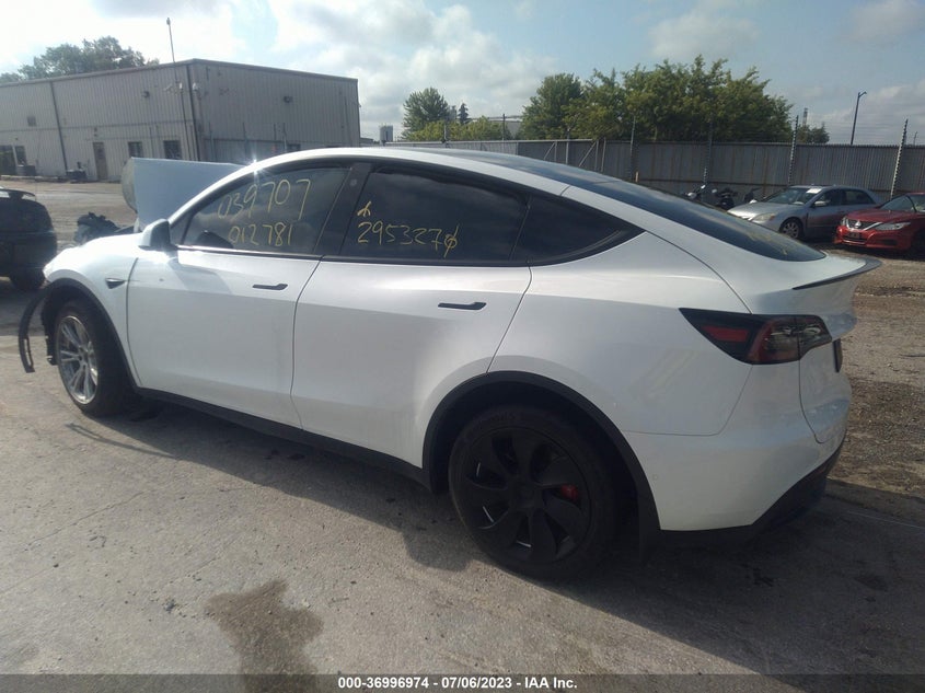 VIN 7SAYGDEE9NA012781 2022 TESLA MODEL Y LONG RANGE