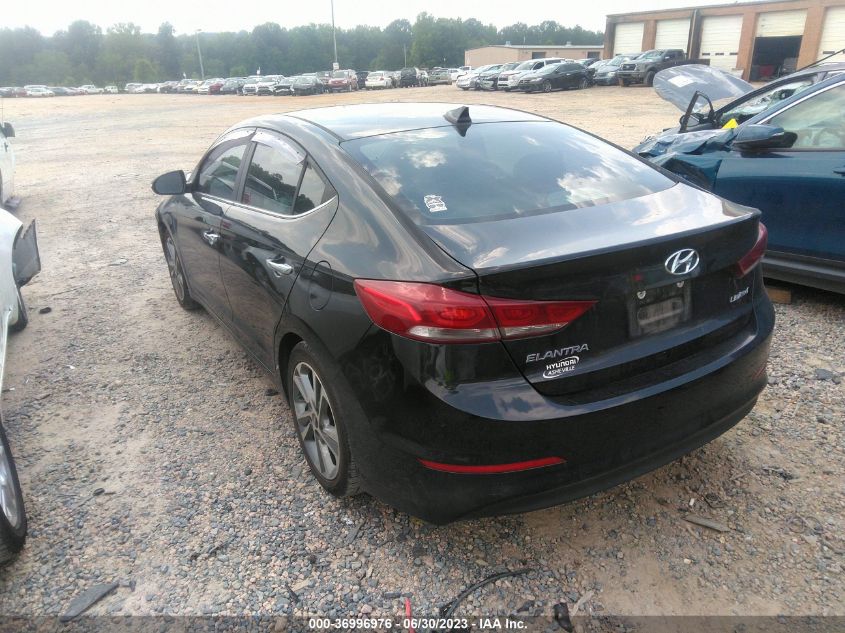 2017 HYUNDAI ELANTRA LIMITED - KMHD84LF5HU180044