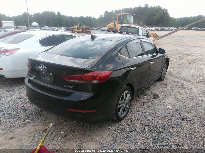 2017 HYUNDAI ELANTRA LIMITED - KMHD84LF5HU180044