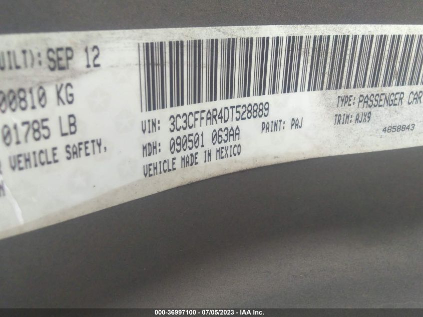 2013 FIAT 500 POP - 3C3CFFAR4DT528889