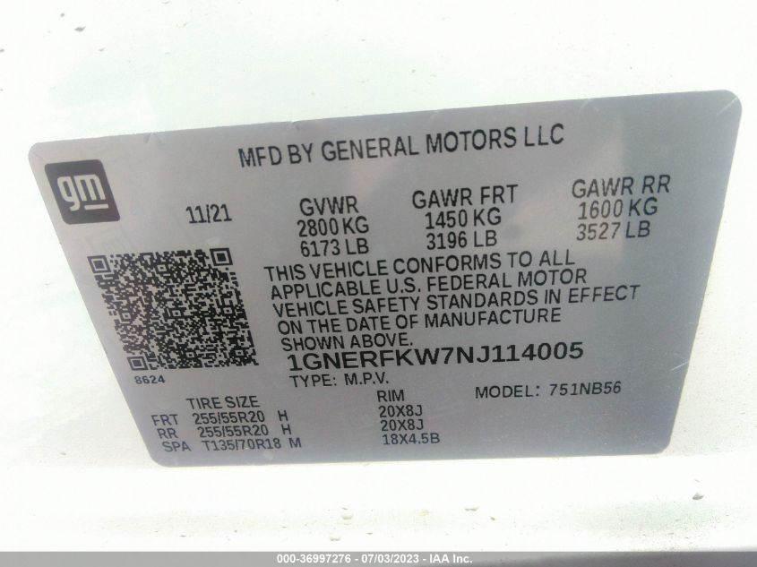 2022 CHEVROLET TRAVERSE LS - 1GNERFKW7NJ114005