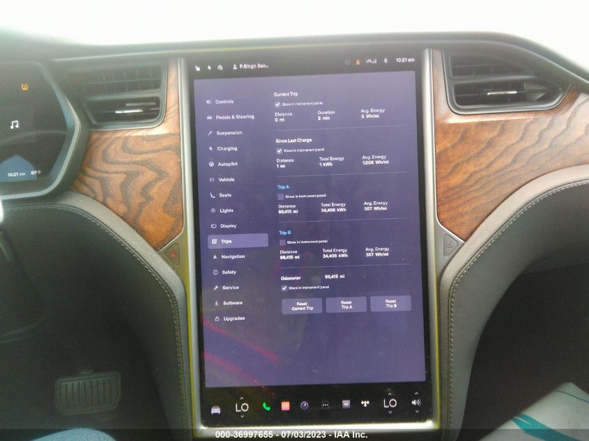 Auction sale of the 2019 TESLA MODEL X , vin: 5YJXCBE22KF190576, lot number: 36997655