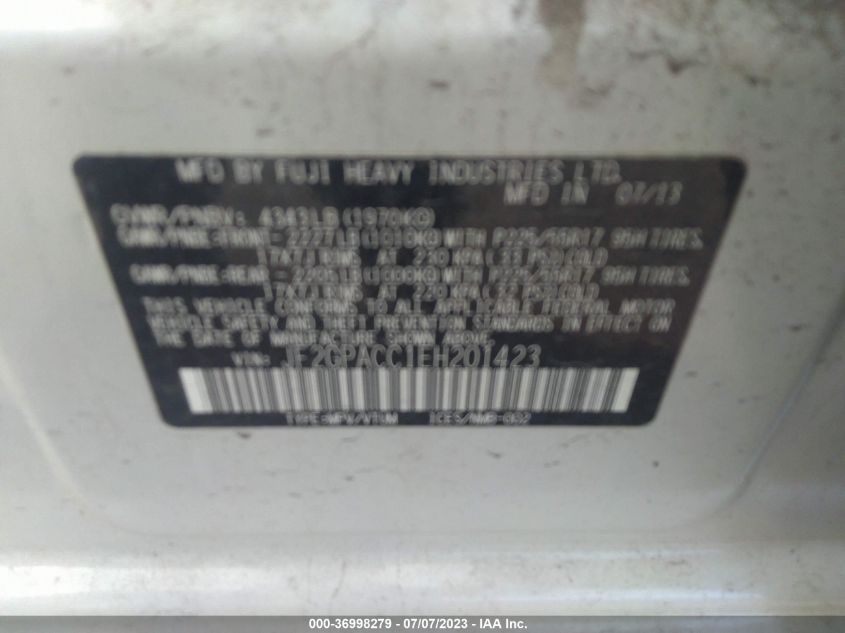 2014 SUBARU XV CROSSTREK PREMIUM - JF2GPACC1EH201423