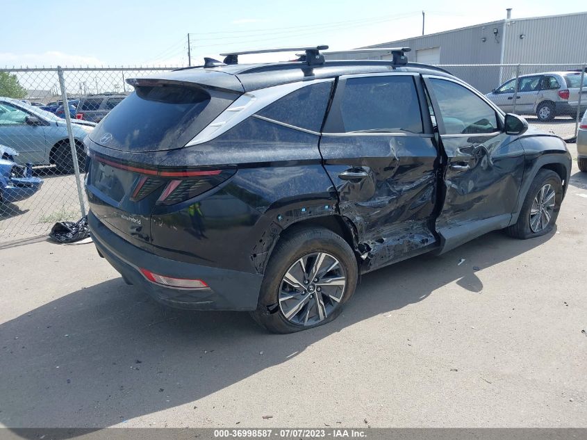 2022 HYUNDAI TUCSON HYBRID BLUE - KM8JBCA17NU025562