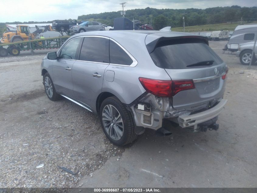 2017 ACURA MDX W/TECHNOLOGY PKG - 5FRYD4H54HB026367