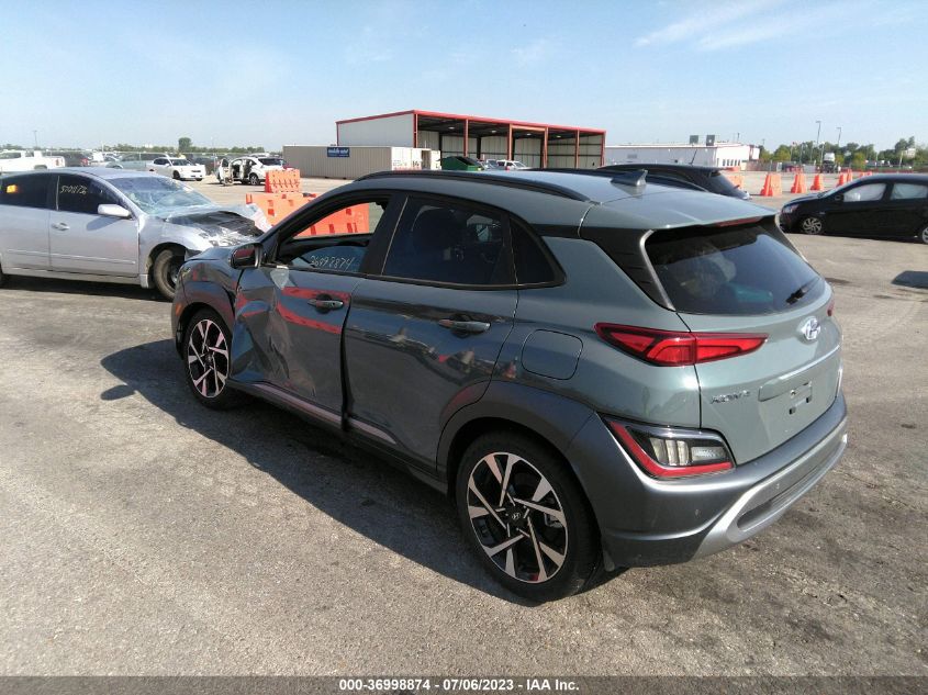 2022 HYUNDAI KONA LIMITED - KM8K53A32NU883616