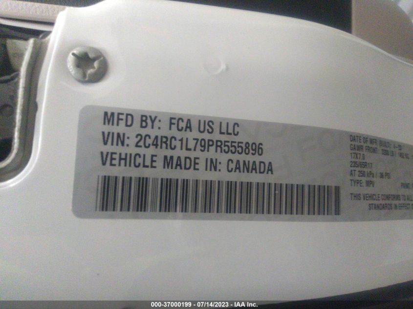 2023 CHRYSLER PACIFICA - 2C4RC1L79PR555896