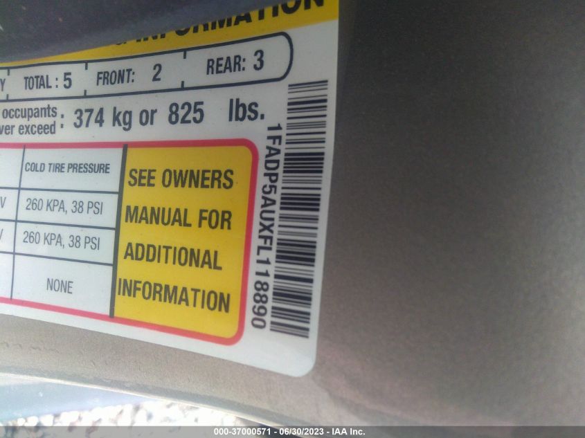 2015 FORD C-MAX HYBRID SE - 1FADP5AUXFL118890