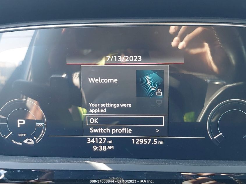 2019 AUDI E-TRON PRESTIGE WA1VAAGE6KB020703